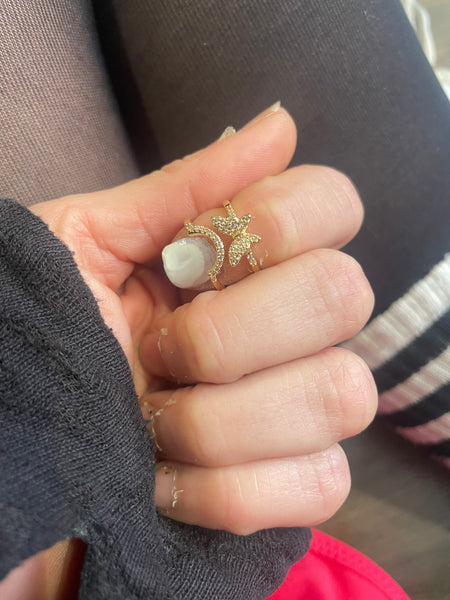 Anello Melory per unghia crystal e farfalla  due varianti colore