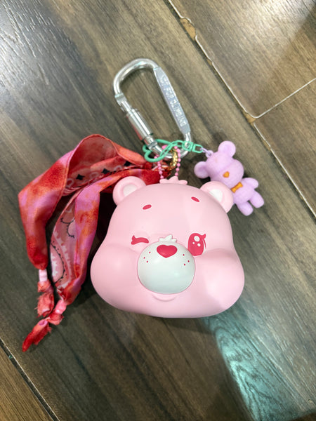 Pimp your bag testa orsetto del cuore  portaoggetti rosa