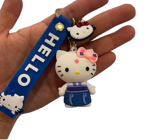 Pimp your Bag Keychain charms per borsa e portachiavi hallo kitty blue jeans kiss