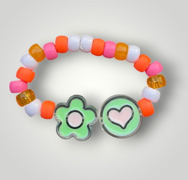 Bracciaie Colors pony Beads Fiore e Cuore vari colori