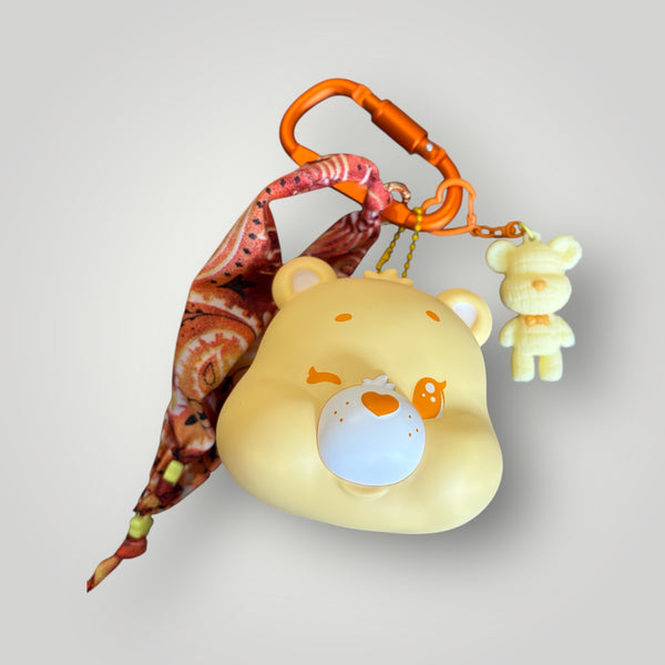 Pimp your bag testa orsetto del cuore  portaoggetti giallo
