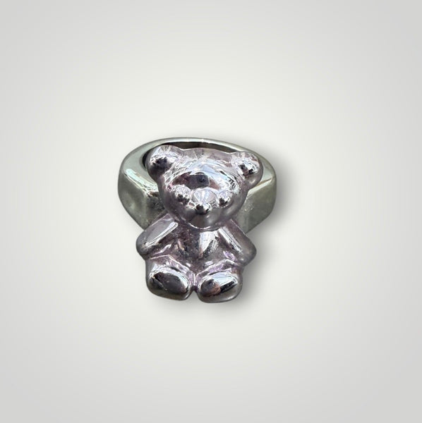 Anello resina metallizzato orsacchiotto teddy