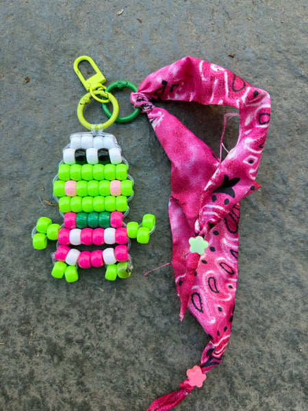 Pimp your bag Colors keychain ranocchia   pony Beads Vari utilizzi e vari colori