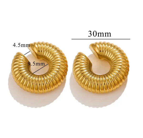 Mono earcuff donuts Livia rigato due varianti colore
