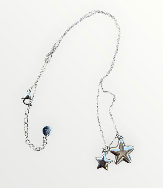 Collana doppia stella puff due   varianti colore