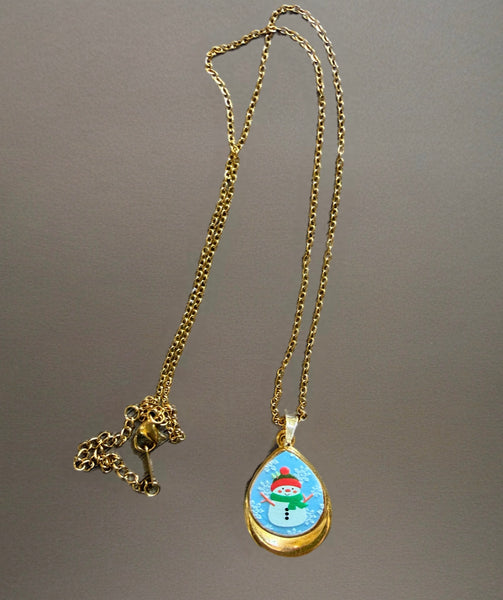 Collana Little Italy Christmas edition Natale Pupazzo di neve