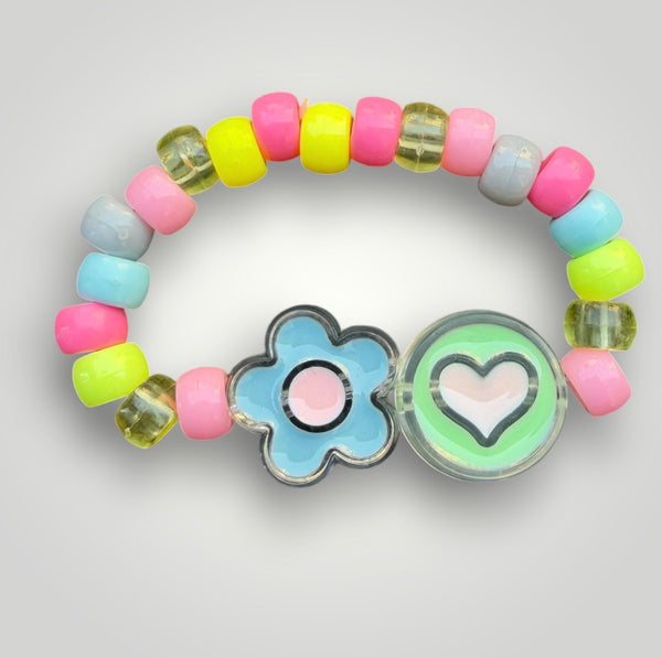 Bracciaie Colors pony Beads Fiore e Cuore vari colori