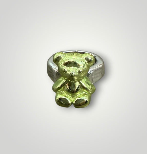 Anello resina metallizzato orsacchiotto teddy