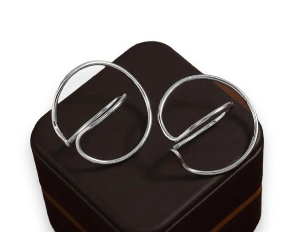 Mono earcuff Luna cerchio doppio orecchino senza buco