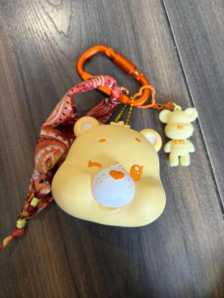 Pimp your bag testa orsetto del cuore  portaoggetti giallo