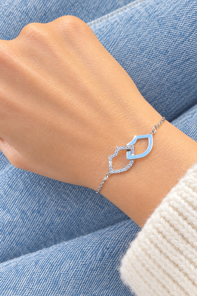 Bracciale kiss doppia bocca crystal  due varianti colore
