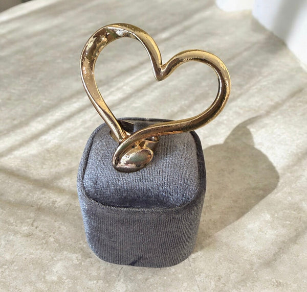 Anello regolabile cuore Big due varianti colore