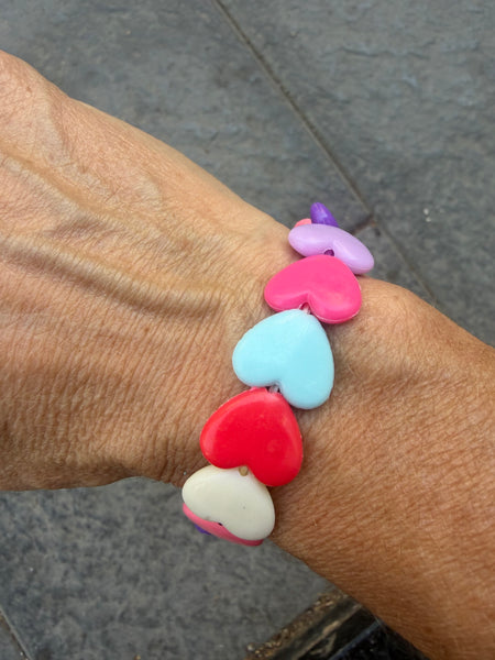 Bracciale colors Beads giro cuori large colori strong