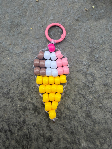 Pimp your bag Colors keychain mini cono gelato   pony Beads Vari utilizzi e vari colori