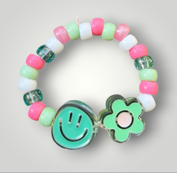 Bracciaie Colors pony Beads Smile  e fiore  vari colori