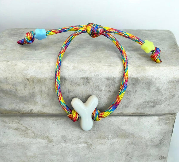 Bracciaie Marine florida lettera colorata Puff vari colori lettere S T V Y