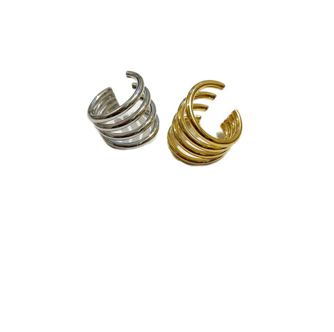 Mono  earcuff 4 multi anelli  due varianti colore