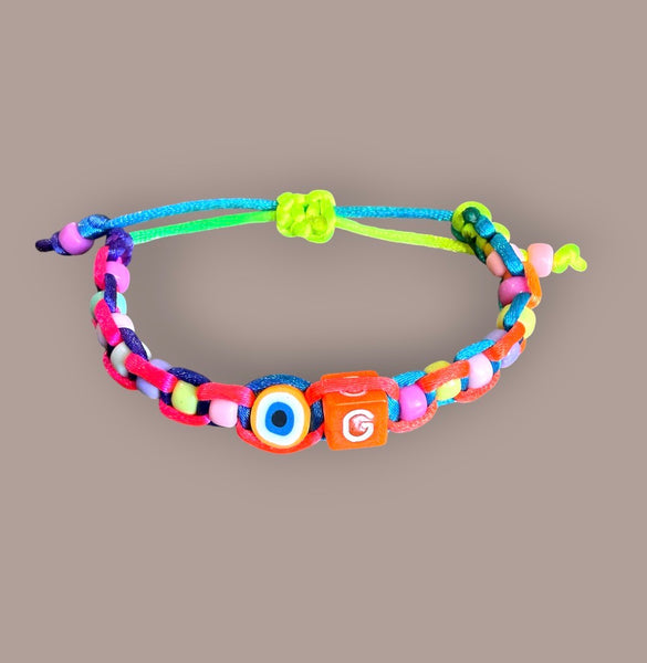 Bracciale con dadino iniziale vari colori e lettere