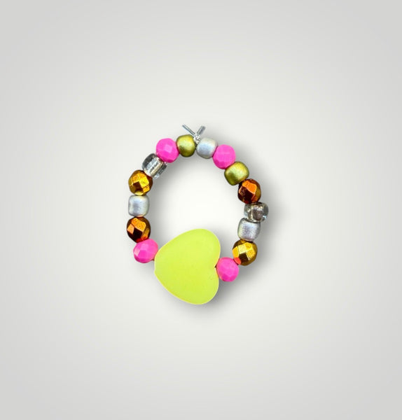 Anello colors con cuore vari colori