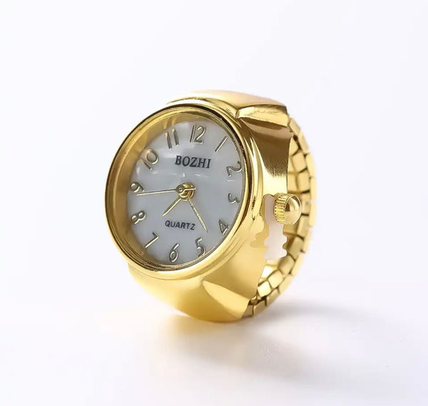 Anello orologio rotondo con lancette due varianti colore