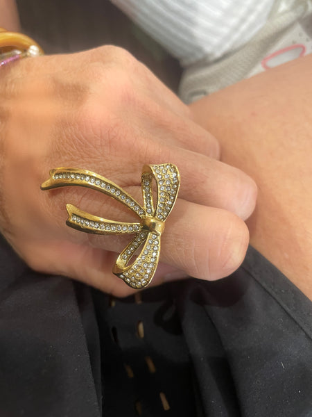 Anello Los Angeles fiocco crystal due varianti colore
