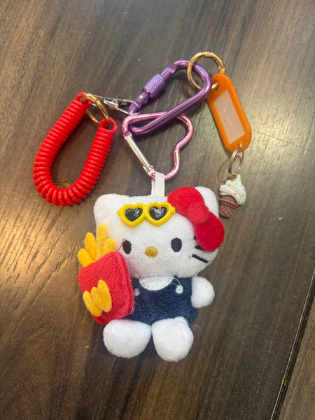 Pimp your bag portachiavi per borsa gattino con patatine fritte