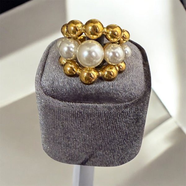 Anello Barbara perle e balls
