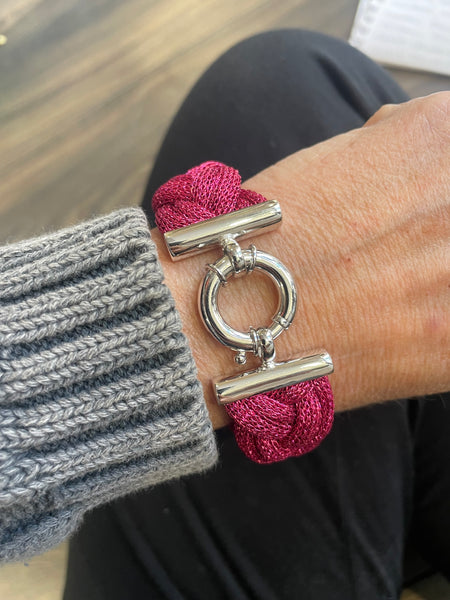 Bracciale So glamour treccia vari colori