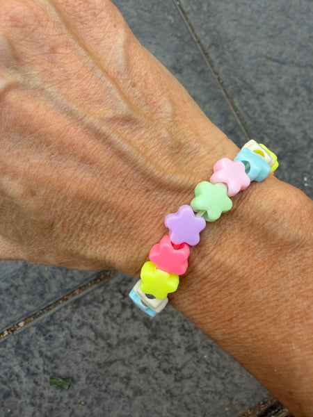 Bracciale colors Beads giro stelline   vari colori