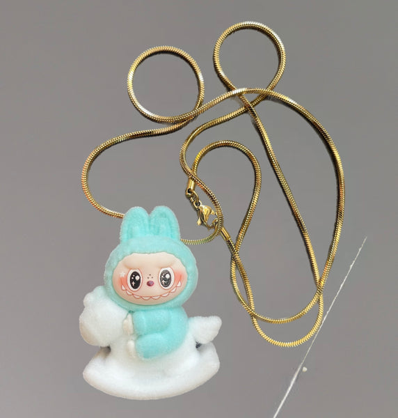 Collana Labubu cavalluccio a dondolo vari colori