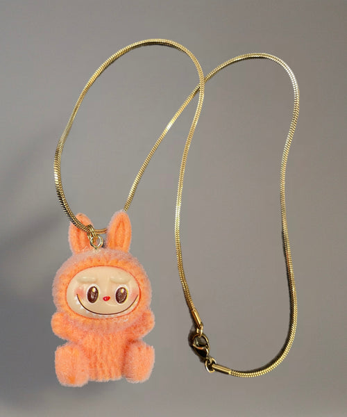 Collana Labubu seduto vari colori due lunghezze catenina