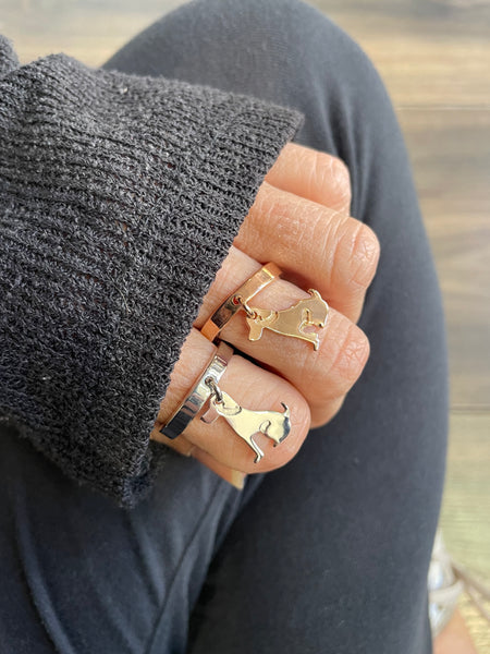 Anello regolabile So glamour cagnolino due varianti colore