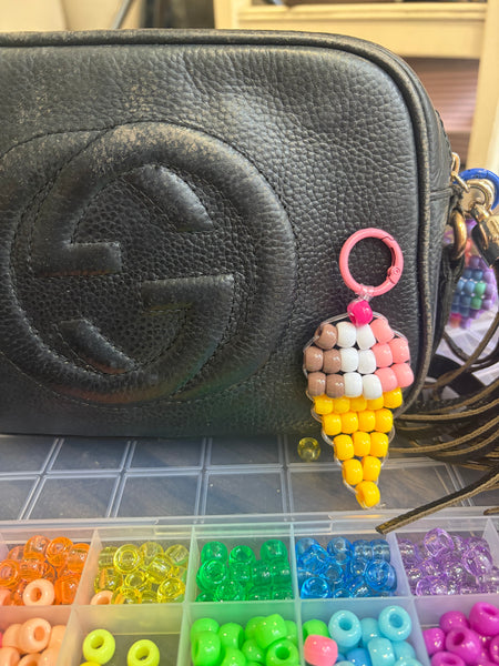 Pimp your bag Colors keychain mini cono gelato   pony Beads Vari utilizzi e vari colori