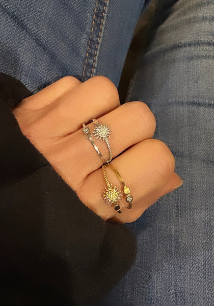 Anello raggio di sole  due varianti colore