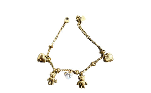 Bracciale multi charms teddy bear
