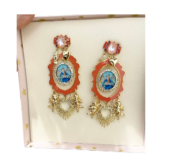 Coppia Orecchini principessa glam gitan Queen