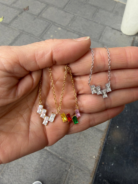 Collana Isla Bonita multi baquette    tre varianti colore