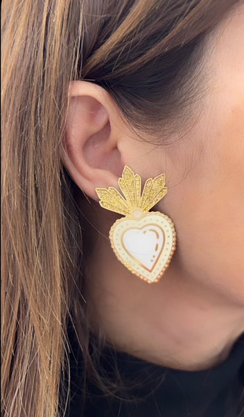 Coppia orecchini principessa Glam Cuore Sacro Saint Etienne