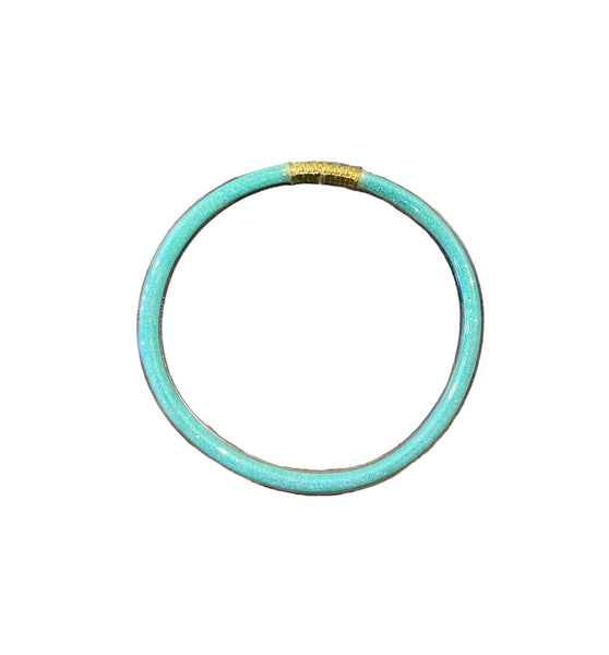 Jelly bangle acquamarina glitter