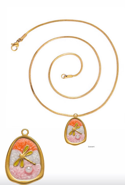 Collana Libellula  perla Little Italy retro’ vari disegni