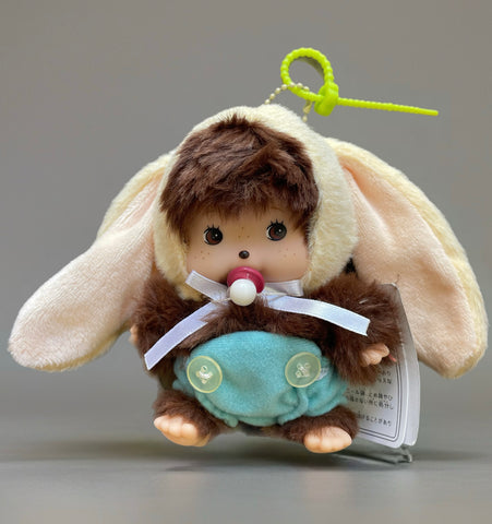 Portachiavi e applique per borsa Monchichi coniglietto orecchie lunghe