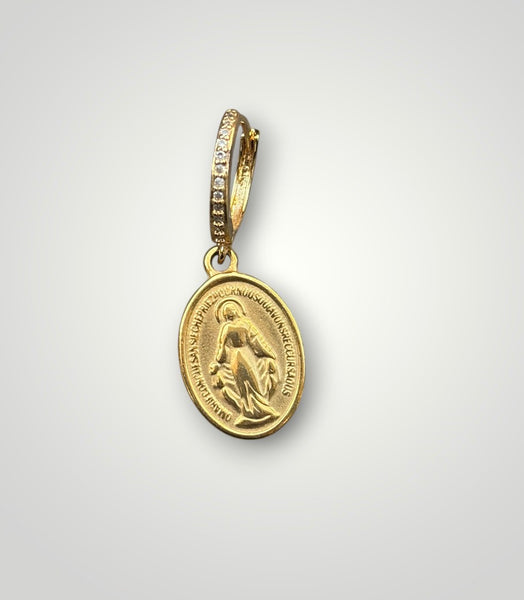 Mono orecchino medaglia Madonnina