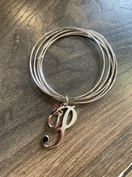 Bracciale 5 giri bracciali So glamour con lettera due varianti colore e varie lettere