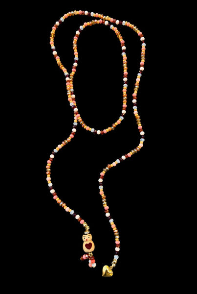 Collana Chinitos  de La Buena  Suerte rosa marrone burro burgundy rosa corallo champagne