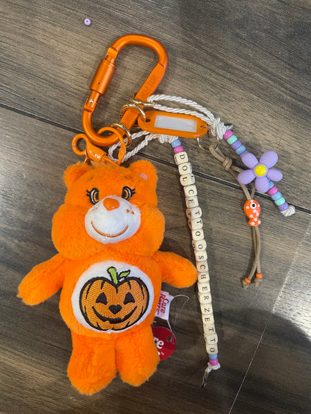 Pimp your Bag Keychain charms per borsa e portachiavi care bears orsetto del cuore angelorso peluche  arancione zucca halloween