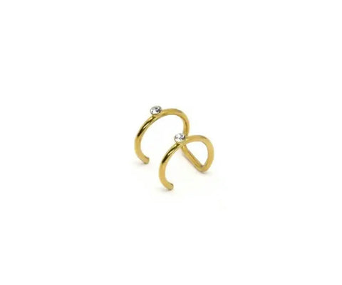 Face jewels Labret Orecchino per labbro gioielli per il viso 
Doppio anello con due punti luce clip non serve
avere il buco due varianti colore