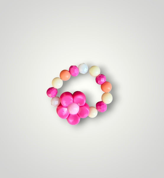 Anello colors con fiorellino  vari colori