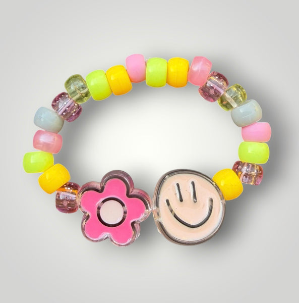 Bracciaie Colors pony Beads Smile  e fiore  vari colori