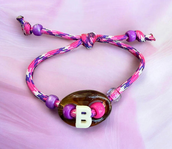 Bracciale Marine  Florida Alphabet Chain e lettera vari colori lettere A B C D E F G