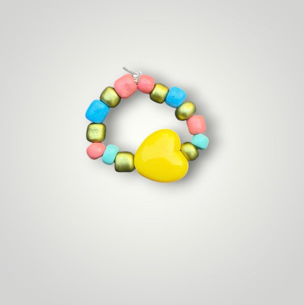 Anello colors con cuore vari colori